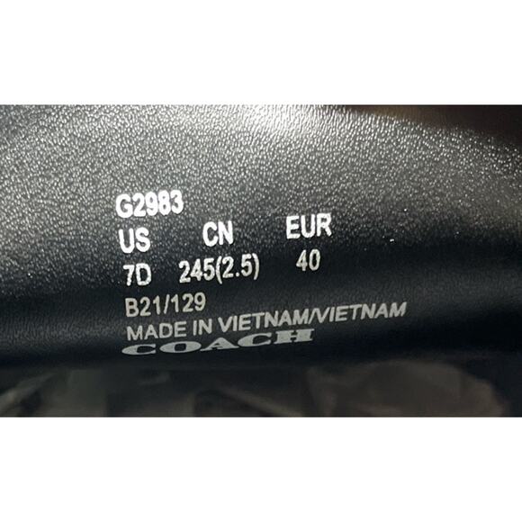 Coach Black Leather Mott Driving Loafers Charcoal Mens Size 7 Fast Shipping - Picture 10 of 11